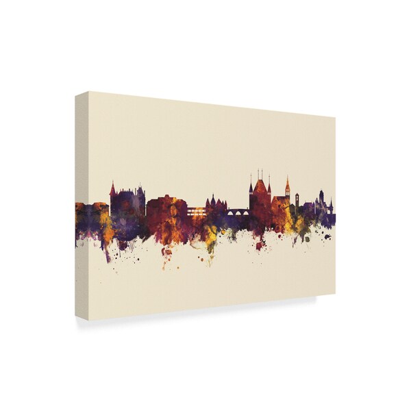 Michael Tompsett 'Thun Switzerland Skyline Iii' Canvas Art,12x19